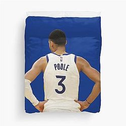 Jordan Poole Back Duvet Cover