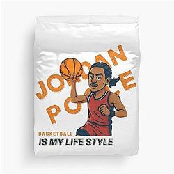 Jordan Poole Basketball is My Lifestyle Cartoon Duvet Cover