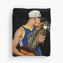 Jordan Poole Kiss Champions Cup Duvet Cover