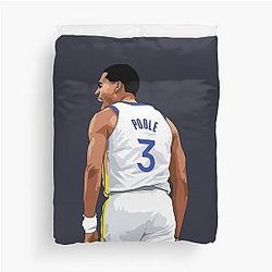 Jordan Poole Scream above Waist White Duvet Cover