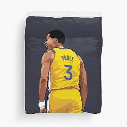 Jordan Poole Scream Above Waist Yellow Duvet Cover