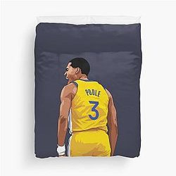 Jordan Poole Vector Duvet Cover