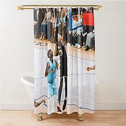 Jordan Poole Dunk Shower Curtain