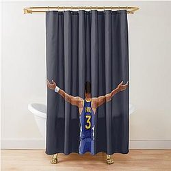 Jordan Poole Arms Blue Shower Curtain