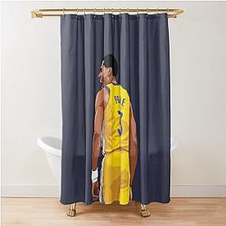 Jordan Poole Vector Back Shower Curtain