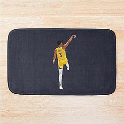 Jordan Poole Back Shot Yellow Bath Mat