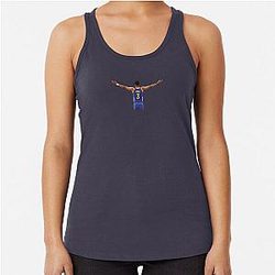 Jordan Poole Spread Arms Blue Racerback Tank Top