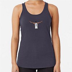 Jordan Poole Spread Arm White Racerback Tank Top