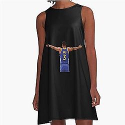 Jordan Poole Spread Arms A-Line Dress Blue T-Shirt