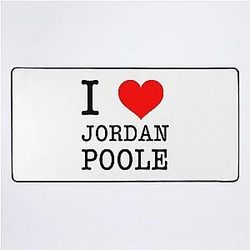 I Love Jordan Poole Desk Mat
