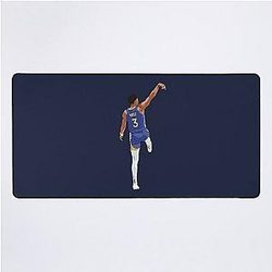 Jordan Poole Back Shot Blue Desk Mat
