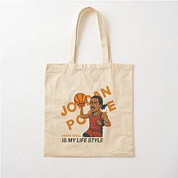 Jordan Poole Basketball My Lifestyle Cartoon Cotton Tote Bag