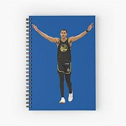 Jordan Poole 3 Basketball Party Spiral Notebook