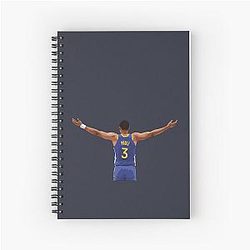 Jordan Poole Blue Spiral Notebook