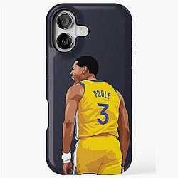 Jordan Poole Scream Ahead-of-Waist-Yellow iPhone Tough Case