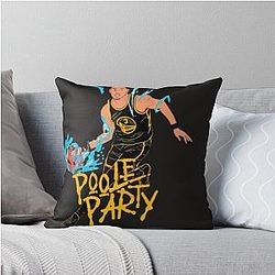 Jordan Poole Jersey Throw Pillow