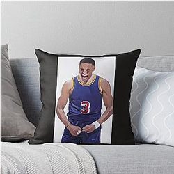 Jordan Poole Jersey Throw Pillow