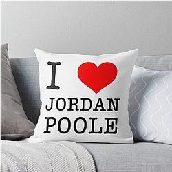 I Love Jordan Poole Throw Pillow