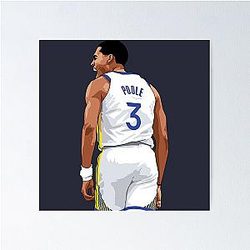 Jordan Poole Scream Above White Qiang Poster