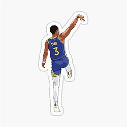 Jordan Poole Back Shot Sticker