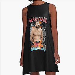 Jorge Masvidal Street Jesus A-Line Dress