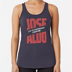 Jose Aldo - UFC Featherweight Champion Typography RED Racerback Tank Top