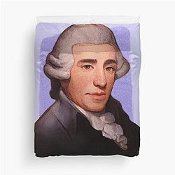 Austrian Composer Joseph Haydn illustration Duvet Cover