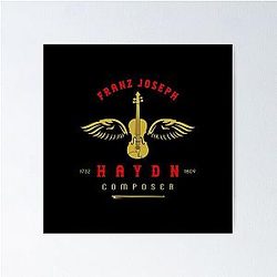 Franz Joseph Haydn Winged Violin classical composer Poster