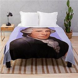 Austrian Composer Joseph Haydn Illustration Throw Blanket