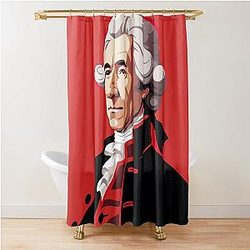 Franz Joseph Haydn Red Shower Curtain
