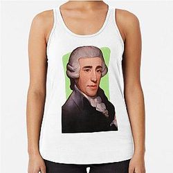 Austrian Composer Joseph Haydn - Mint Green Racerback Tank Top