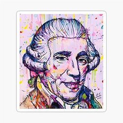 JOSEPH HAYDN Watercolor and Portrait Sticker
