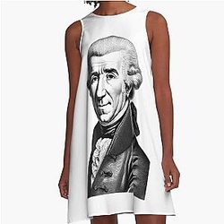 Portrait of Franz Joseph Haydn A Line Dress