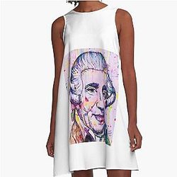 Joseph Haydn watercolor and Portrait A-Line Dress