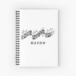 Joseph Haydn - Keep calm and listen to Classical Music Composer Spiral Notebook