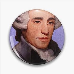 Austrian Composer Joseph Haydn Illustration Pin