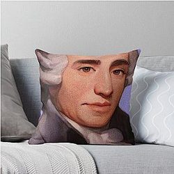 Austrian Composer Joseph Haydn illustration Throw Pillow