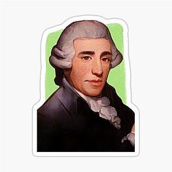 Austrian Composer Joseph Haydn Illustration Sticker