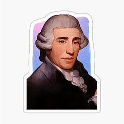 Austrian Composer Joseph Haydn illustration Sticker