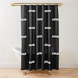 Josh Dub Fitted Shower Curtain