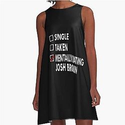 Mentally dating Josh Brolin A-line dress