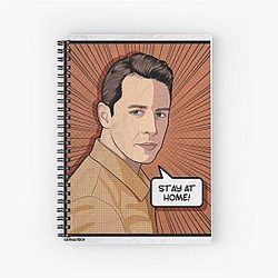 Josh Dallas - Stay home Spiral Notebook