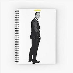 Josh Dallas with a halo Spiral Notebook