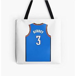 Josh Giddey Blue All Over Print Tote Bag