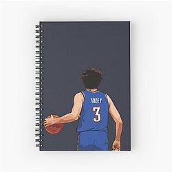 Josh Giddey Vector Blue Spiral Notebook