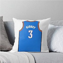 Josh Giddey Blue Throw Pillow