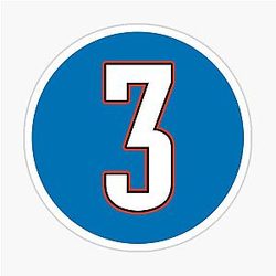 Josh Giddey Number Three Sticker