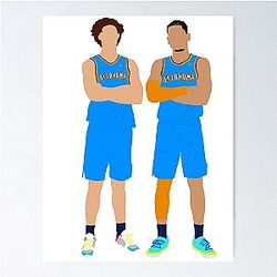 Oklahoma City Thunder - Josh Giddey & Shai Gilgeous-Alexander Poster