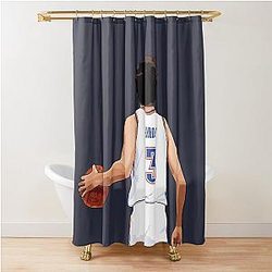 Josh Giddey Vector White Shower Curtain