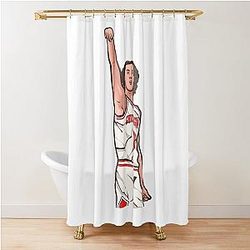 Josh Giddey Followed Through Cartoon Shower Curtain
